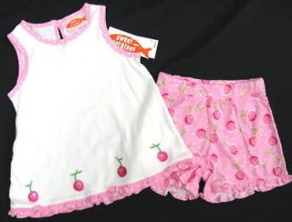 NWT Girls 2 Pc. Sweet Potatoes CHERRY TOP SHORTS OUTFIT Szs. 5 & 6 