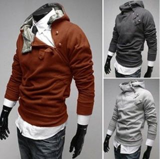 Mens New Long Sleeve Casual Pullover Hoodie Hooded Sweatshirt Coat 