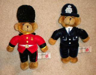 Set of Two Made for Harrods Bears Bobby & Guard, 10 Standing (Keel 
