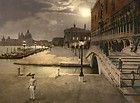 Doges Palace and St. Marks by moonlight, Venice, Italy 1890s 8x10 