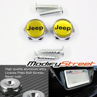 JEEP CHROME PAINTED LICENSE PLATE FRAME SCREWS BOLTS FASTENERS 