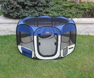   Small Navy Blue Pet Dog Cat Tent Playpen Exercise Play Pen Soft Crate