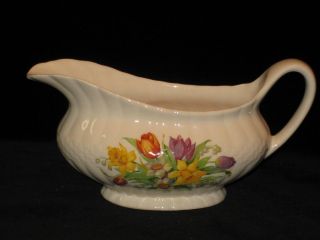 SIMPSONS POTTERS   Providence   Solian Ware Floral   GRAVY BOAT   41G