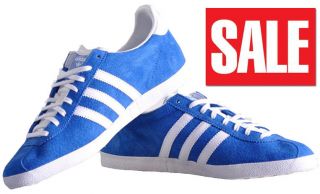 New Mens Adidas Gazelle OG Suede Blue/White Trainers 6 7 8 9 10 11