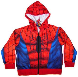 SPIDERMAN Jacket Coat Top Fleece Lined Kids Boys Clothes NEW Age 4 5