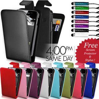 leather flip case cover screen protector stylus for samsung galaxy ace 