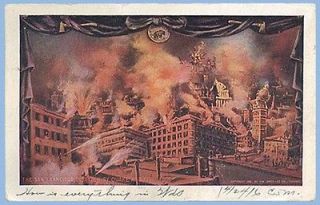 1906 SAN FRANCISCO DISASTER BY QUAKE AND FIRE   POSTCARD   MAY 24 