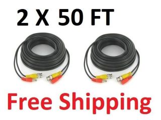 50 FT CCTV SECURITY CAMERA CABLE SURVEILLANCE WIRE VIDEO BNC CORD 