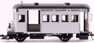   On30 Scale Train Rail Bus DCC Equipped Midwest Quarry & Mining 28461