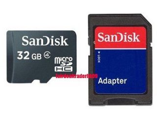 genuine sandisk micro sd sdhc card 32gb 32g adapter from