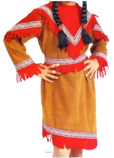 Princess Indian Girl Squaw Apache Fancy Dress up Costume Party 7 10 
