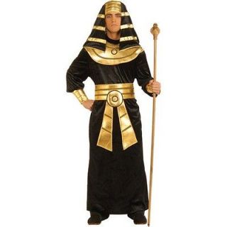 adult pharaoh mens costume egyptian king black gold