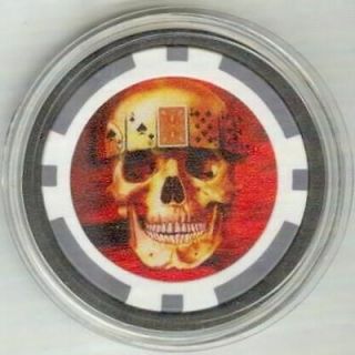 SKULL with Aces and Eights CARDS poker chip Card Guard Cover Protector 