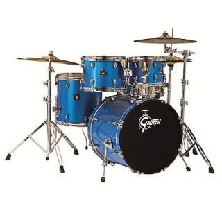 Gretsch Blackhawk 5pc Complete Beginner Drum Set w/ HW + Cymbals 