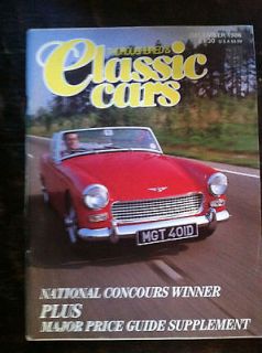 Thoroughbred & Classic Cars magazine Dec. 1986. MGT, Sunbeam Tiger 
