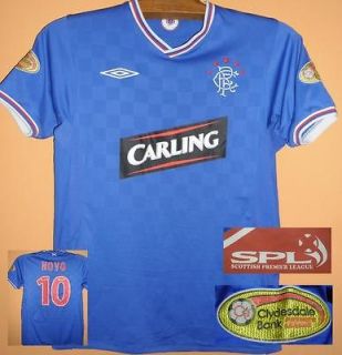   Rangers 09 10 Novo 10 home shirt jersey L The Gers Scottish