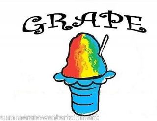 grape syrup mix snow cone shaved ice flavor pint time