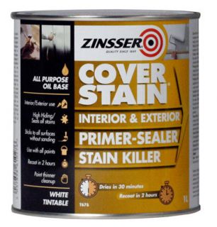   COVER STAIN, ZINSSER STAIN BLOCK, SEALER, SPECIAL SURFACE PRIMER