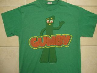 gumby pokey cartoon claymation green t shirt m