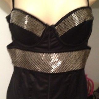 guess black and gold corset top
