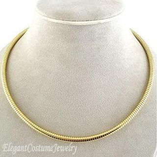 16 Gold Tone 5mm Snake Chain Necklace Chunky Costume Jewelry
