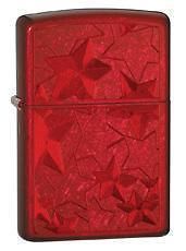 zippo 24947 candy apple red stars lighter one day shipping
