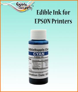 oz   Cyan Color Edible Ink Refill Kit For All Epson Edible Image 