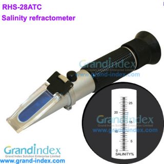 black color salinity refractometer 0 28 % atc rhs 28atc