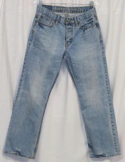 AMERICAN EAGLE OUTFITTERS BUTTONFLY BOOTCUT DISTRESSED LIGHT WASH 30 