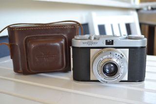 WIRGIN EDIXA   Vintage German Film Camera, Retro + OG Leather Case 