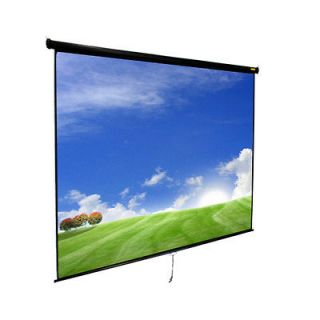 99 Pull Down Projector Projection Screen 70x70 Black Case White 