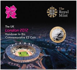 London to Rio Handover Commemorative Coin by Royal Mint London 2012 