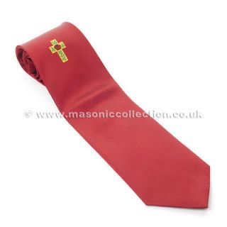 quality new masonic 100 % silk woven red rose croix