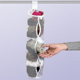 closet rod hanging sock holder organizer mesh bag time left