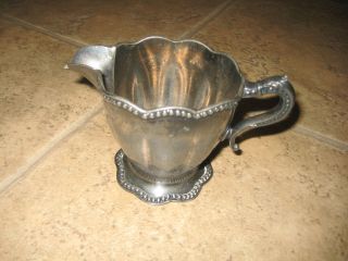 HOMAN SILVER PLATE SPECIAL H CREAMER AND SUGAR SET HAND HAMMERED 1890S 