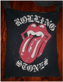 ROLLING STONES tote bag made from a recycled t shirt OOAK