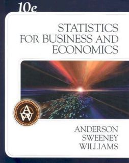  for Business and Economics by David Ray Anderson, David R. Anderson 