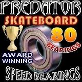 10 Sets 80 Bearings Award Winning Predator ABEC 7 SKATEBOARD 608zz 