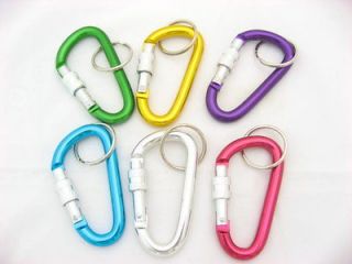 pcs carabiner clip keychain with screw lock aluminum from