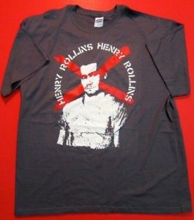 HENRY ROLLINS T Shirt NEW XL Tee Black Flag Heavy Metal Punk Rock NWOT