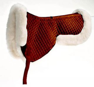 roma sheepskin half pad with full rolled edges brown time