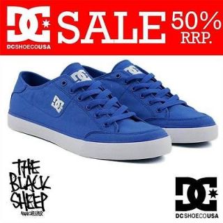DC SHOE CO DICE ROYAL/WHITE MENS SKATE BOARD TRAINERS/SHOE NEW SALE 