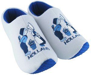 Holland Clogs Dutch kids slippers houseshoes delft blue kiss size 16 