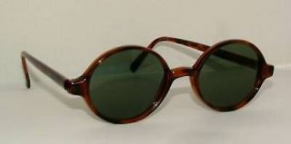  Original Vintage 1980s Round Tortishell 1940s Revival Style Sunglasses