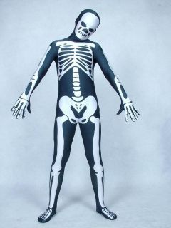 skeleton lycra spandex zentai suits inexpensive zs0027