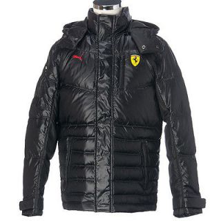BN PUMA Mens Ferrari Classic Down Jacket in Black Asia Size (56187502)