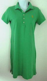   Ralph Lauren Sundress YLW Pony Blu Mesh Polo Shirt Short Dress XS S L
