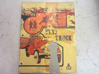 original 1978 atari fire truck service arcade game manual time