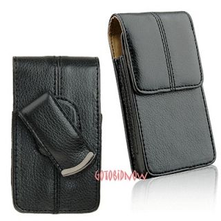 for iPHONE 4S 4G 3GS iTOUCH NAPA LEATHER CASE PHONE POUCH W ROTATE 