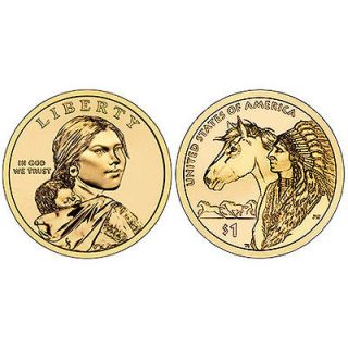   set 2012 P&D Native American / Sacagawea Dollar, BU from Mint Rolls